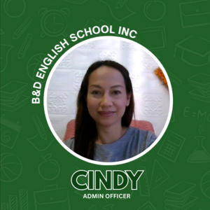 ドゥマゲテ留学B&DのスタッフCindy。日本人経営の学校として、現地での生活相談やトラブルを親身にサポートします。