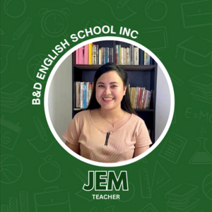 フィリピン留学B&Dドゥマゲテ校の講師Jem。初心者から中級者まで対応する高品質なマンツーマンレッスンを提供。